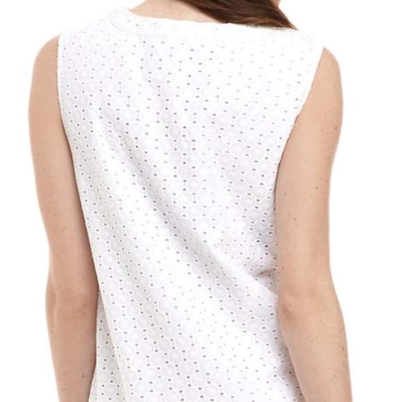 NWT! Kim Rogers white eyelet sleeveless dress. S - Picture 5 of 5
